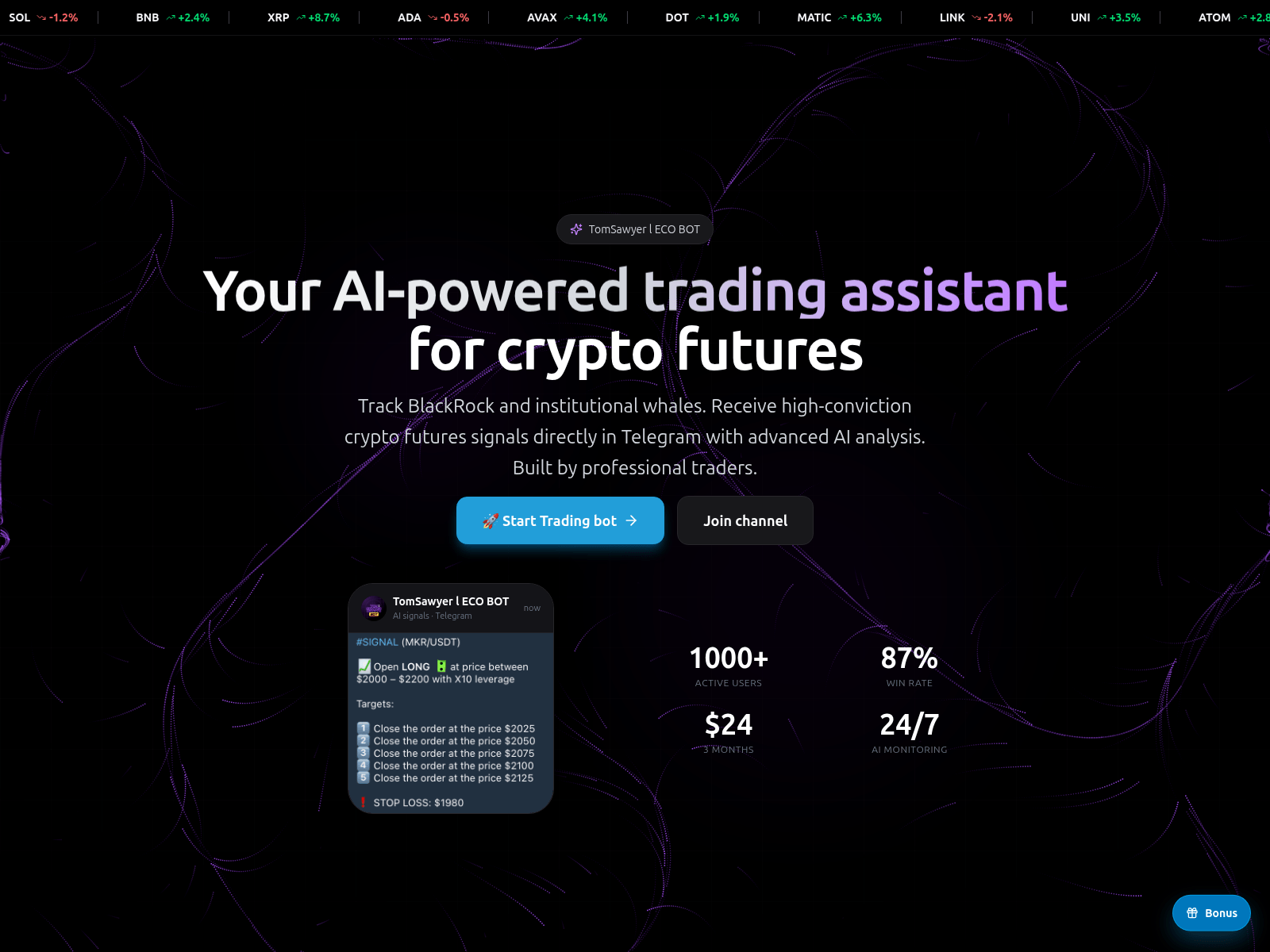 Screenshot of sawyercrypto.com