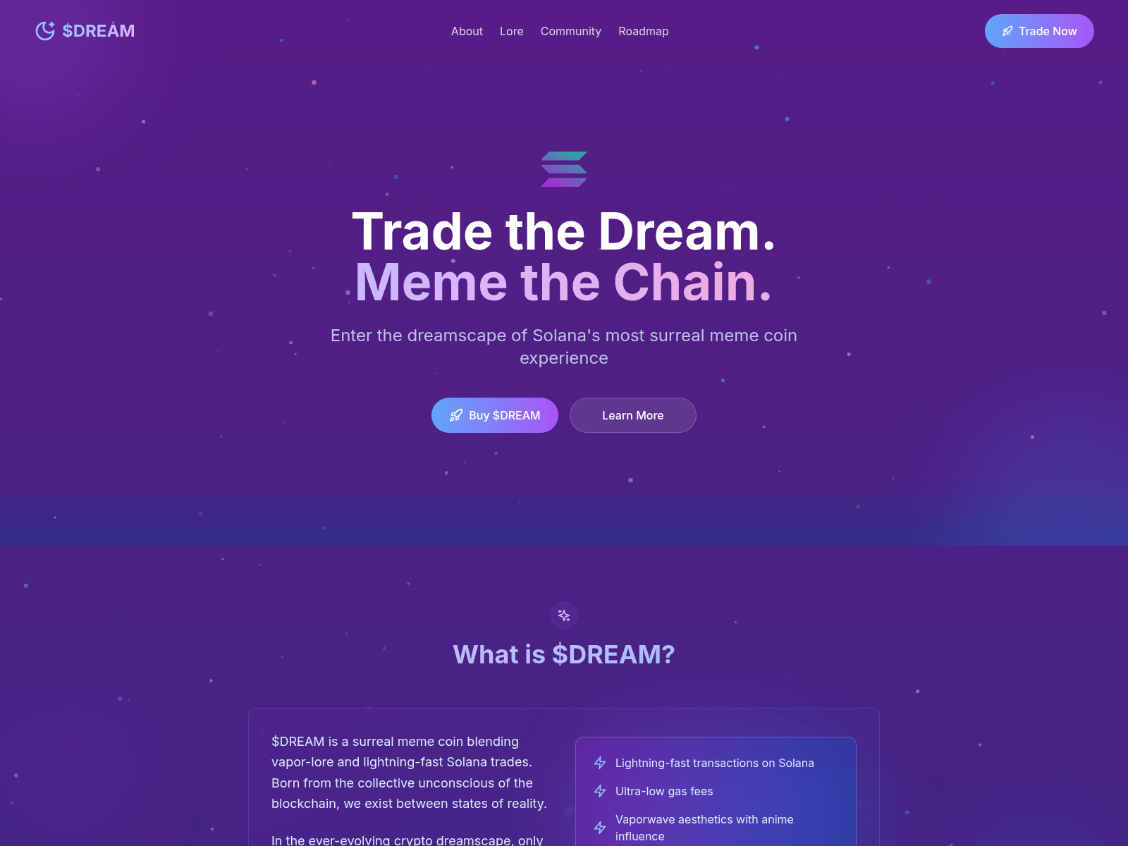Screenshot of solanadream.site