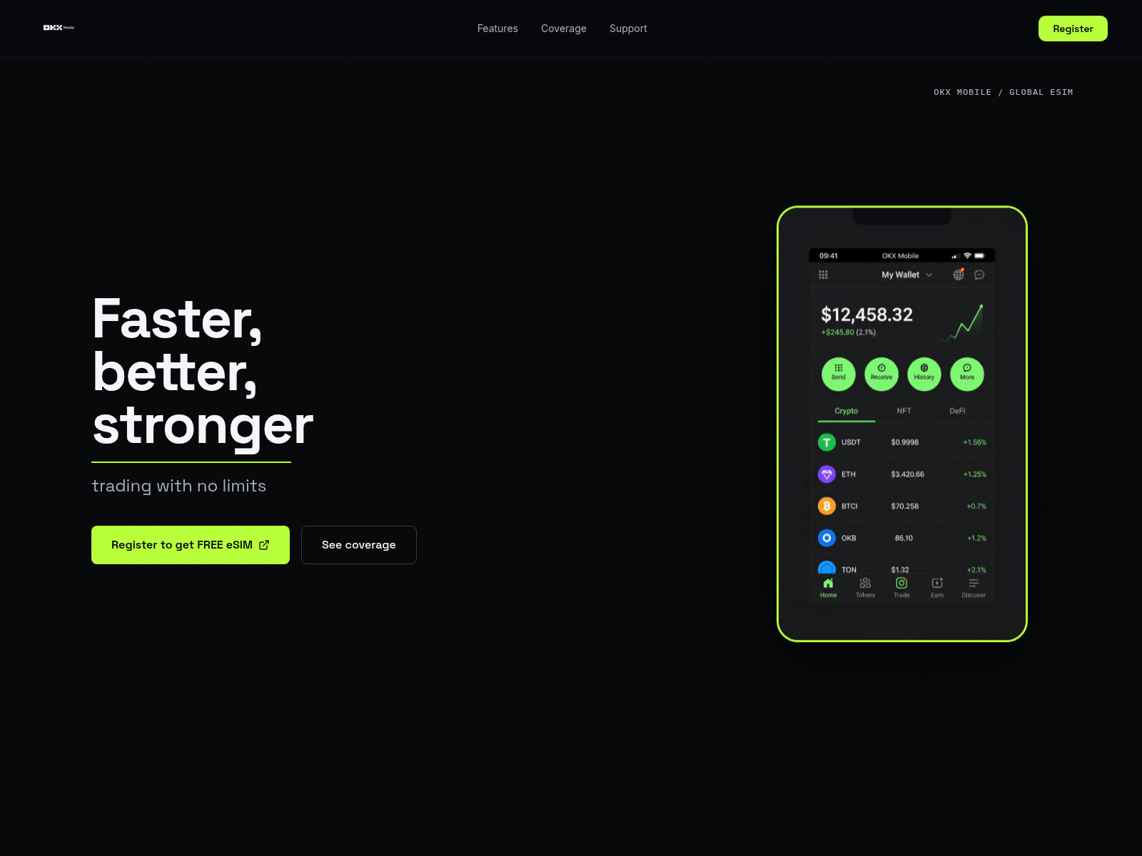 Screenshot of okxmobile.com