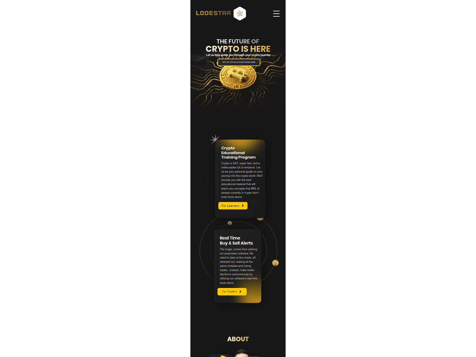 Screenshot of lodestar-crypto.com