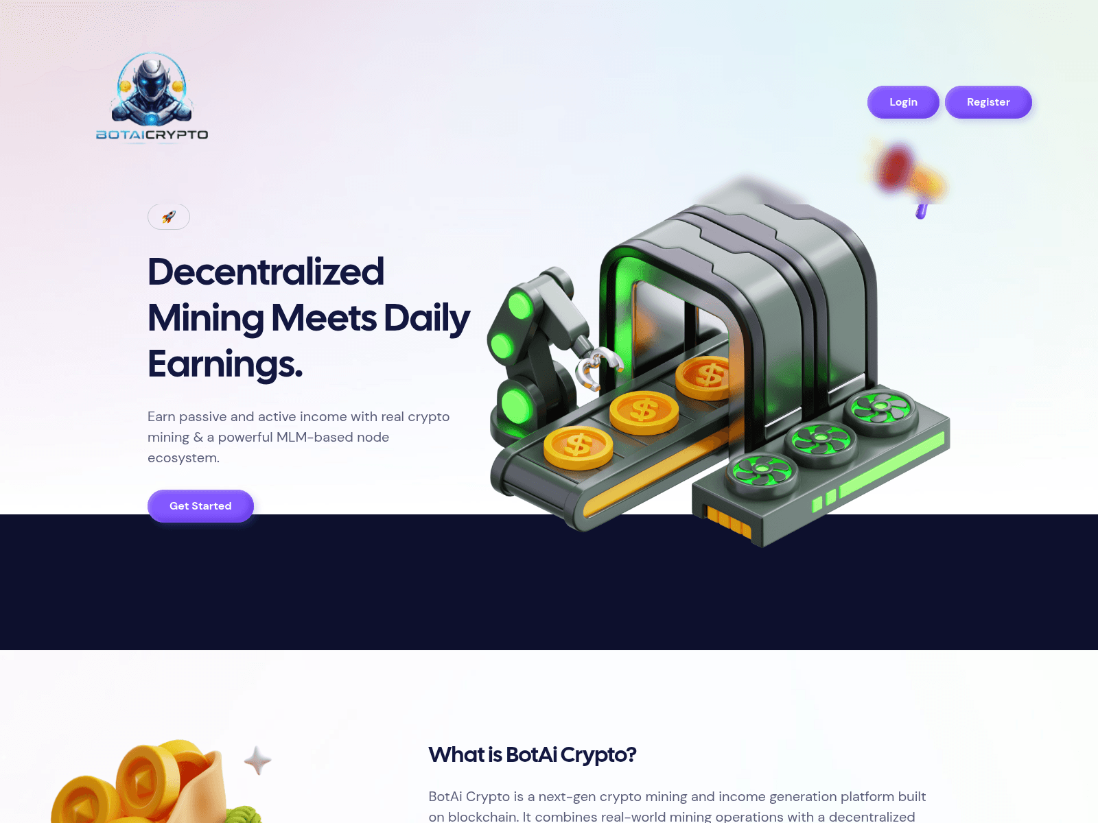 Screenshot of botaicrypto.com