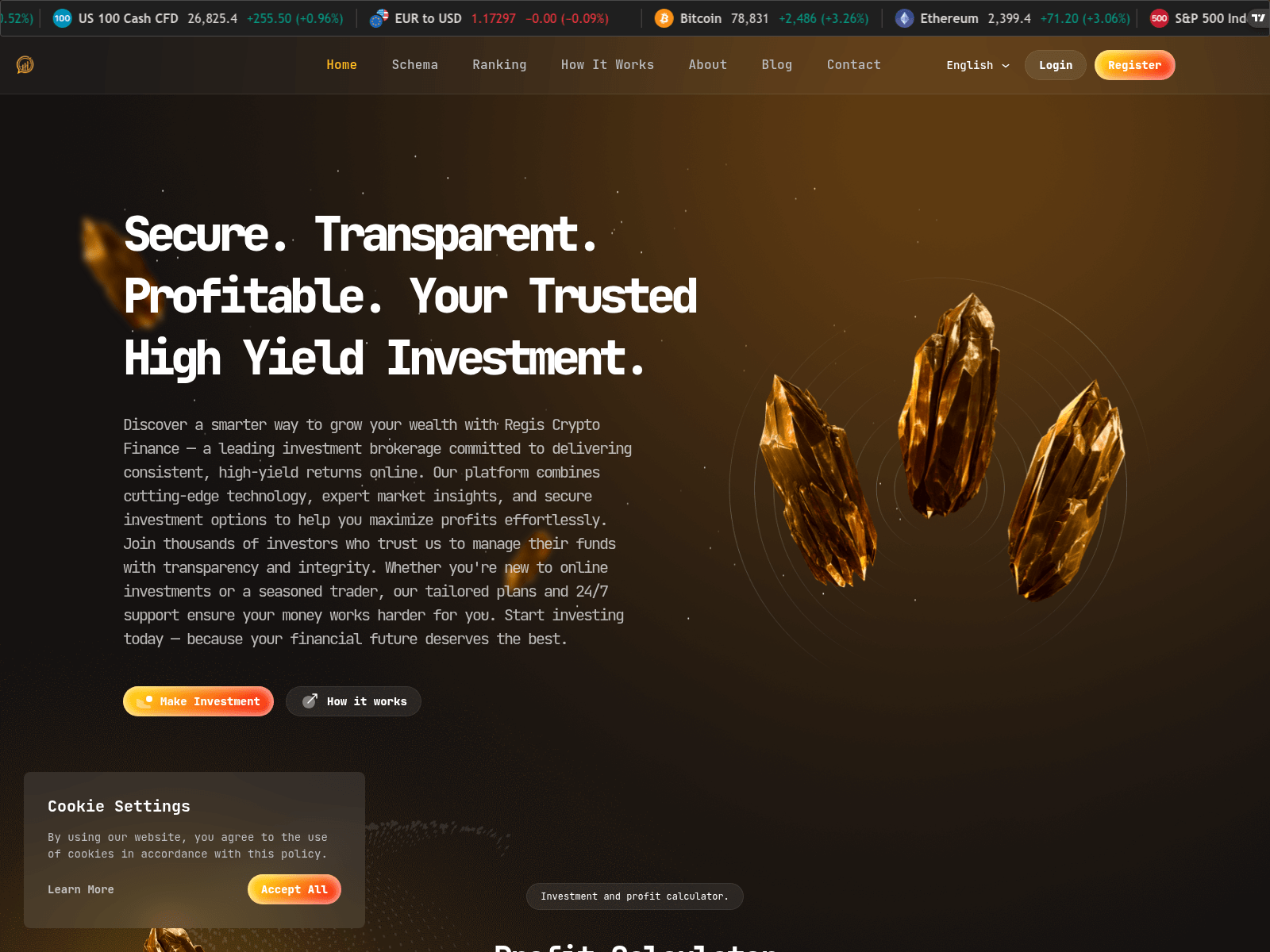 Screenshot of regis-crypto.com