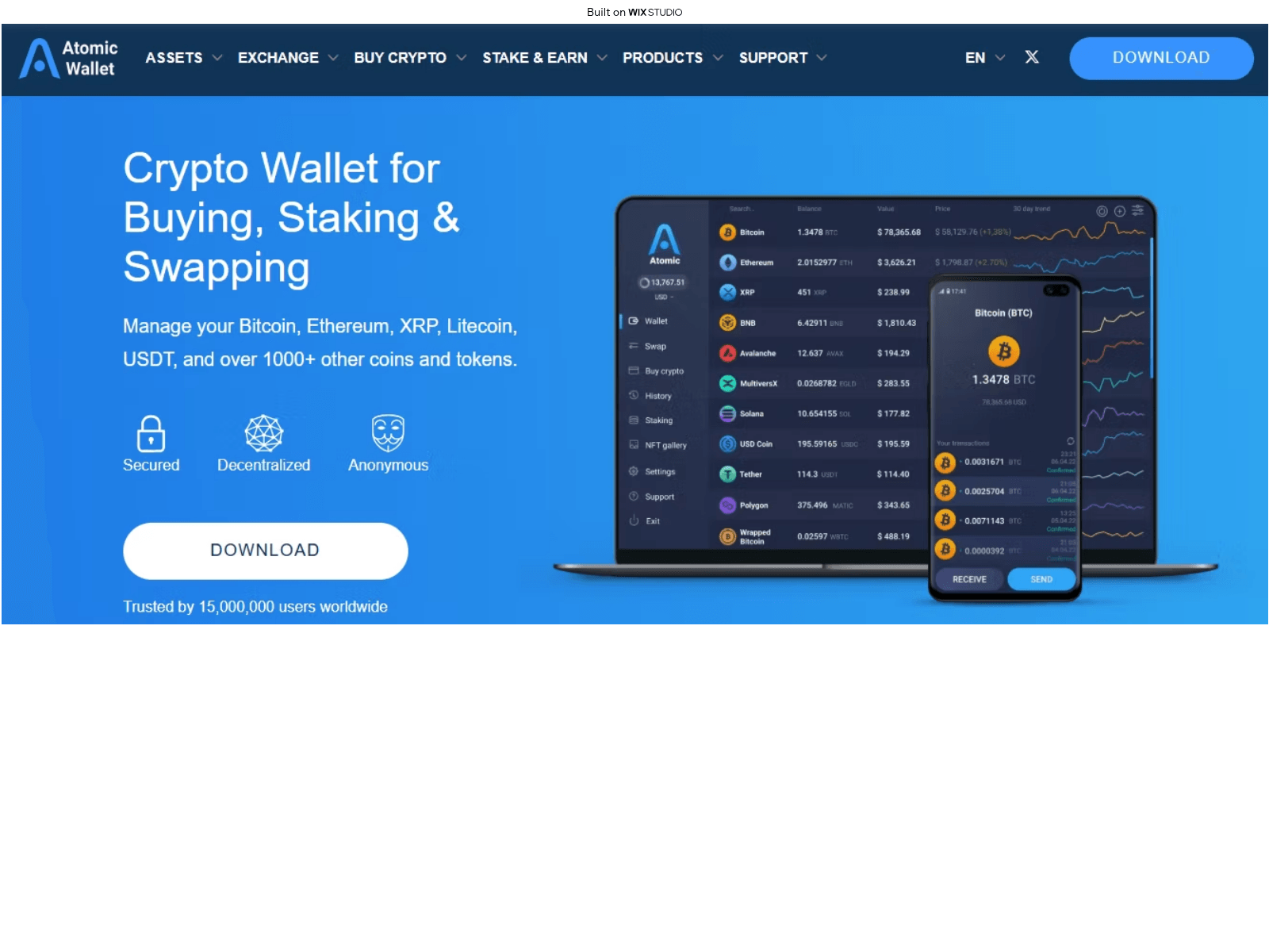 Screenshot of my-atomic.wixstudio.com