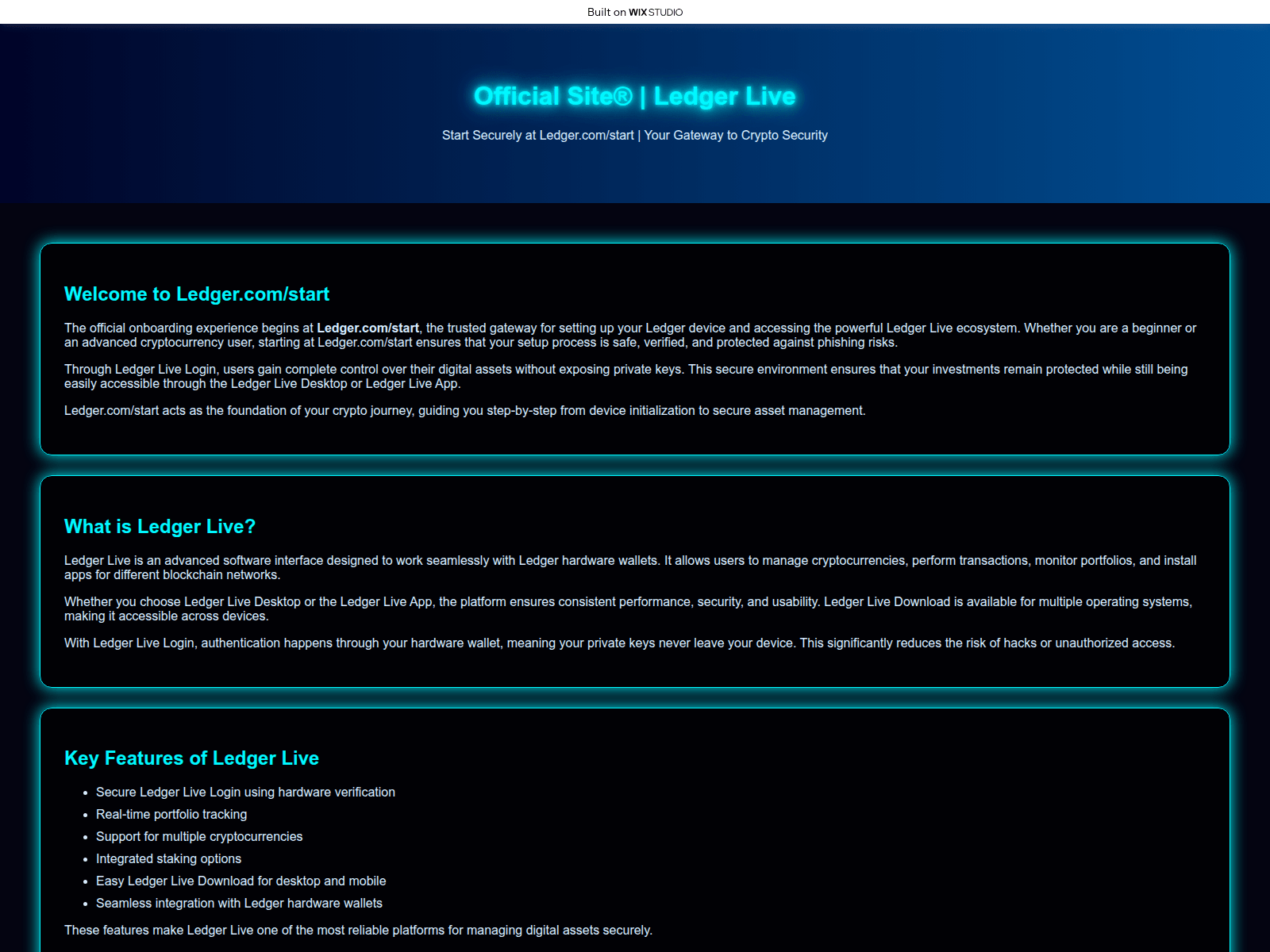 Screenshot of open-ladgar.wixstudio.com