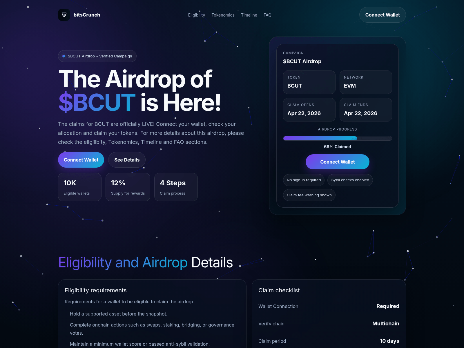 Screenshot of bitscrunchs.live