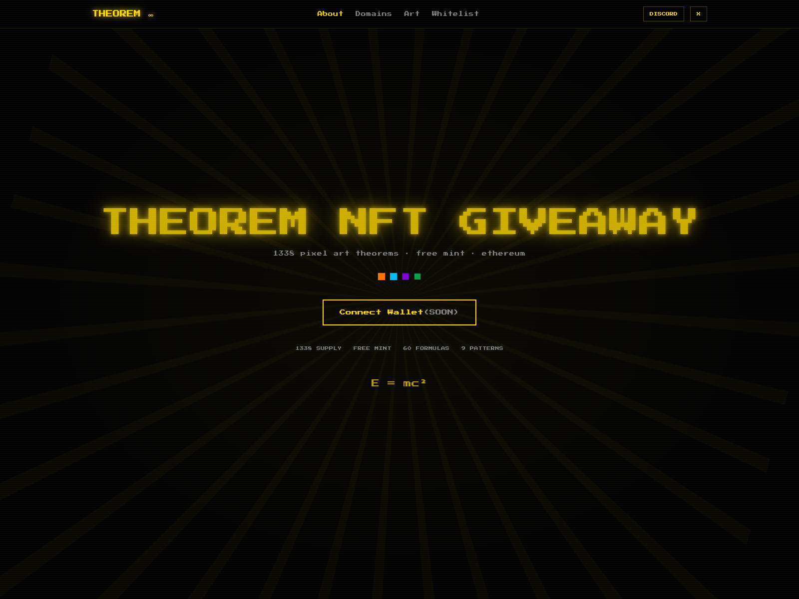 Screenshot of theorem-nfts.xyz