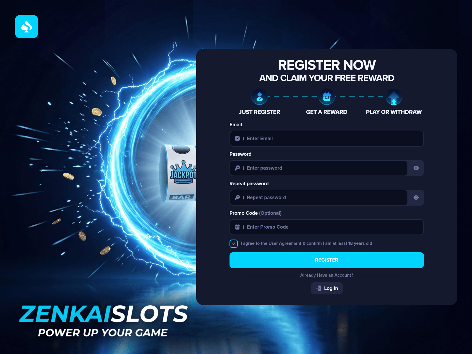 Screenshot of zenkaislots.com