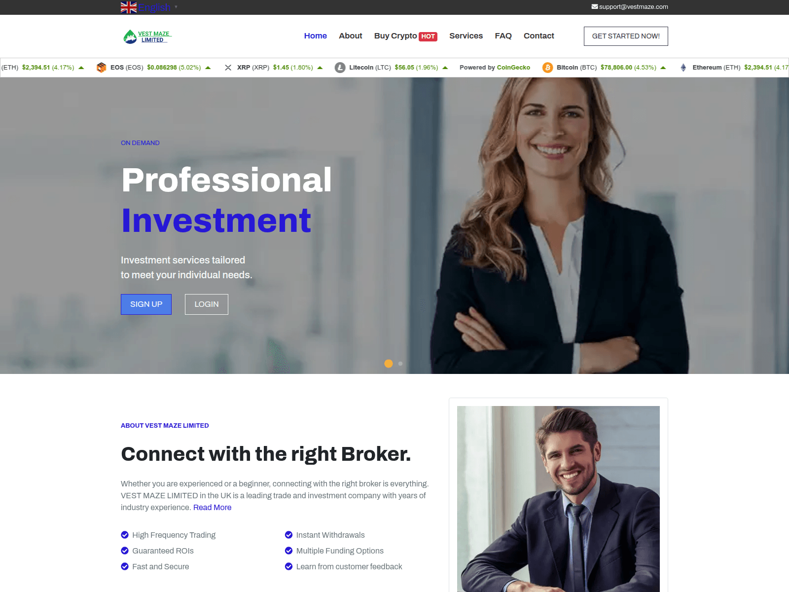 Screenshot of vestmaze.com