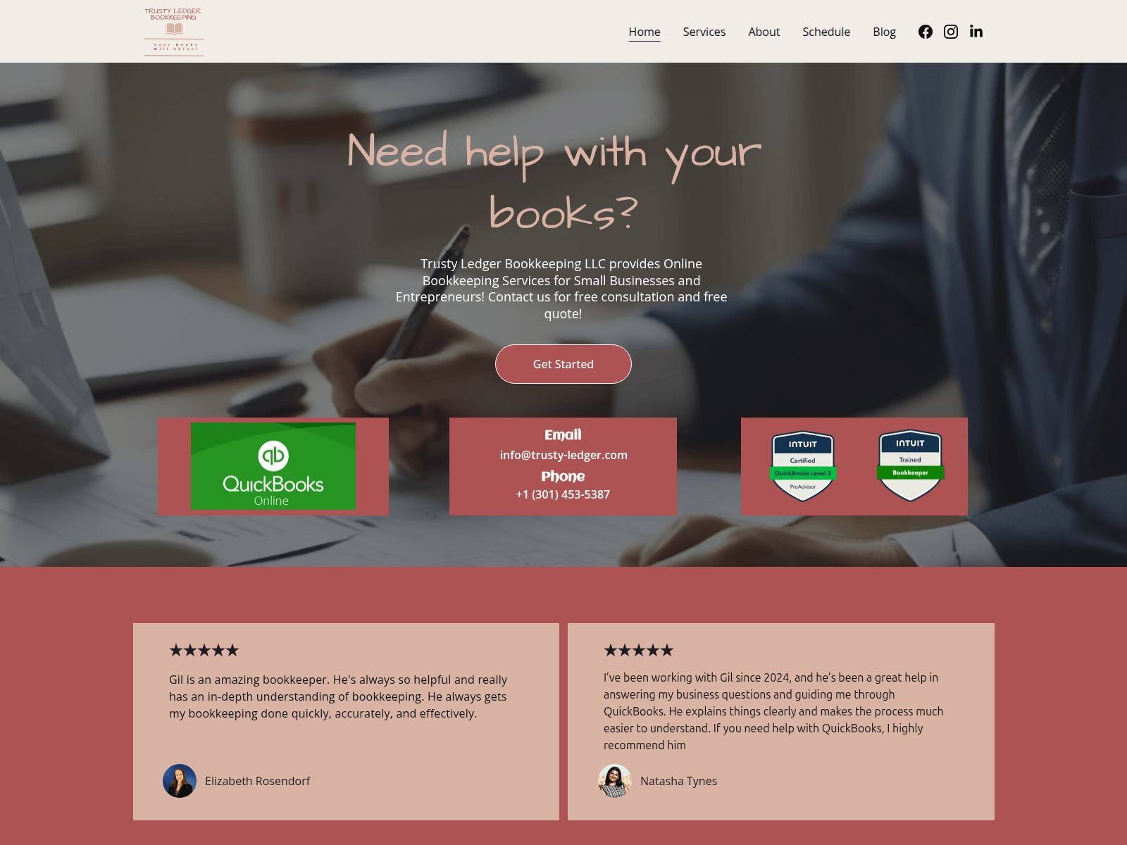 Screenshot of trusty-ledger.com