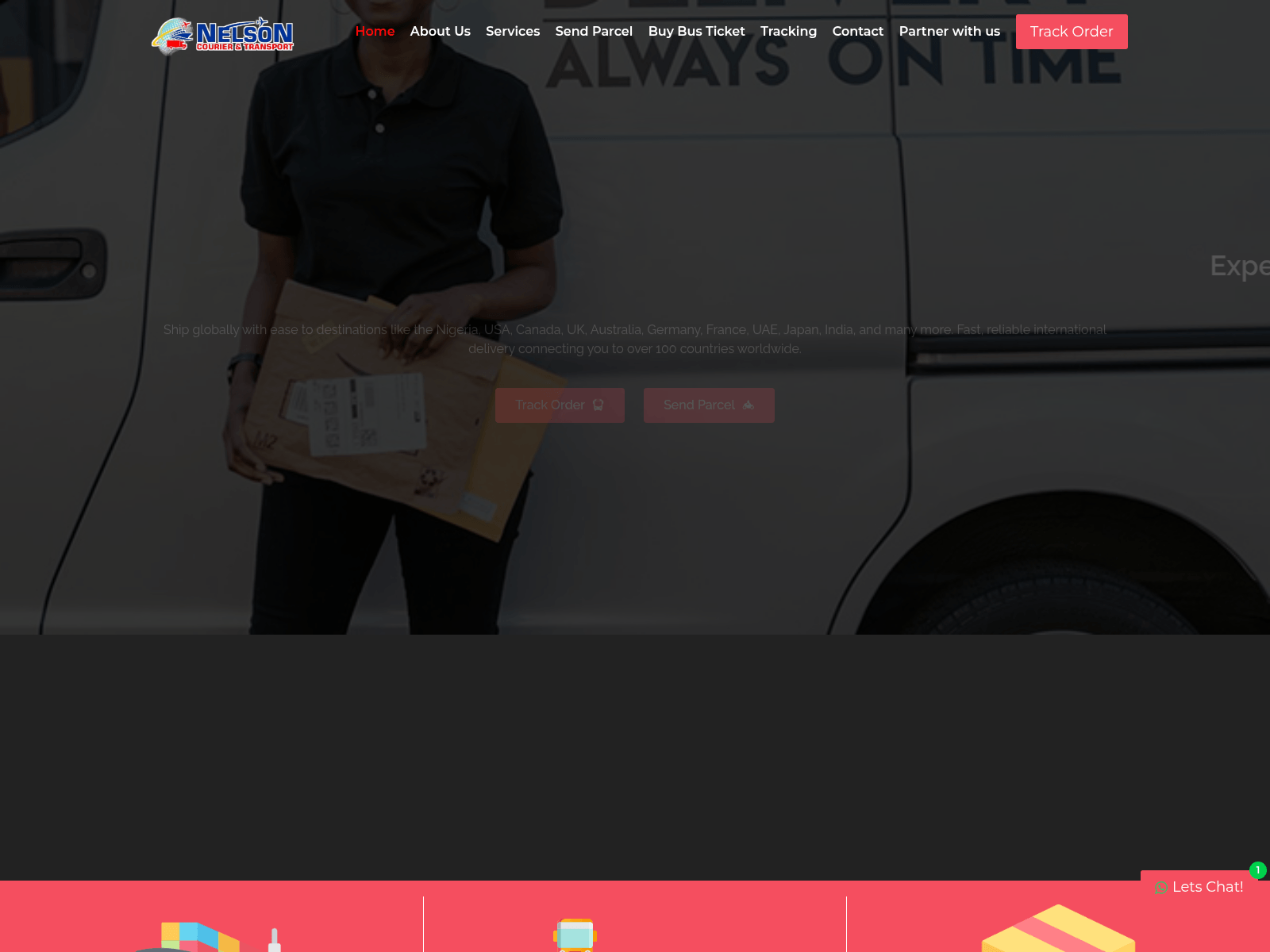Screenshot of nelsoncourierandtransport.com