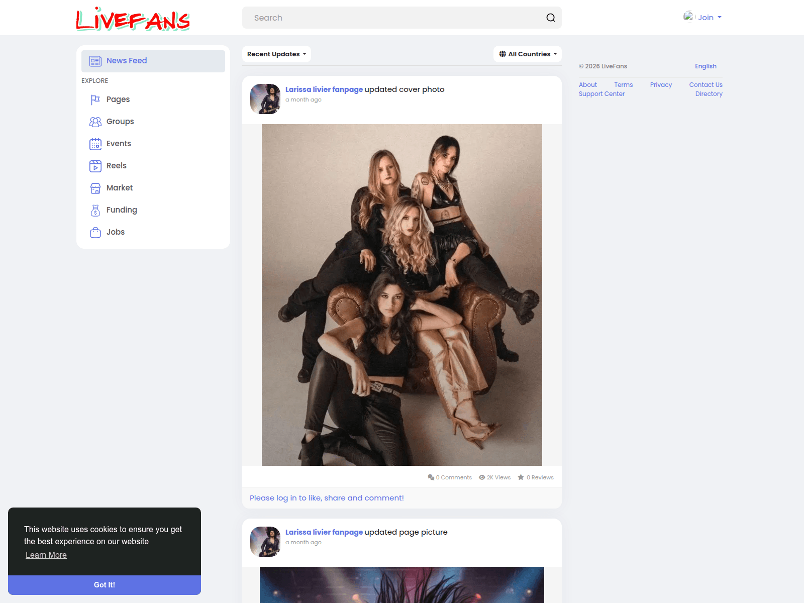 Screenshot of livefans.sbs