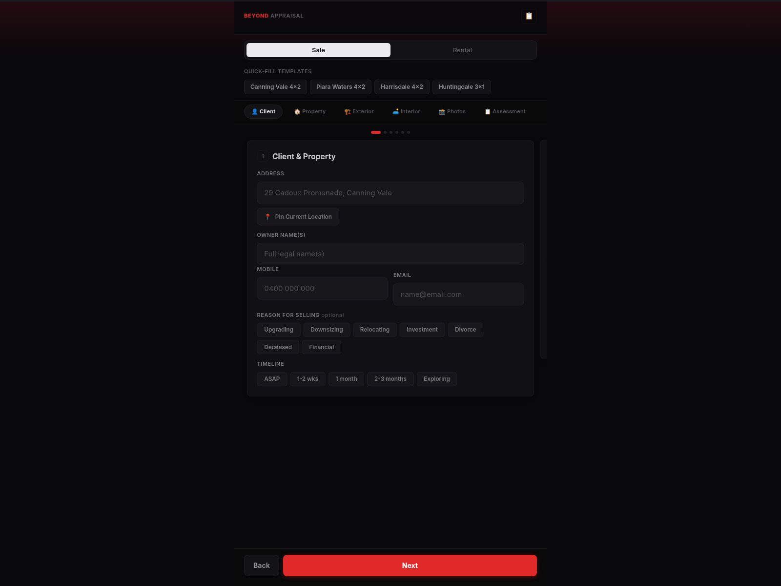 Screenshot of beyond-appraisal.pages.dev
