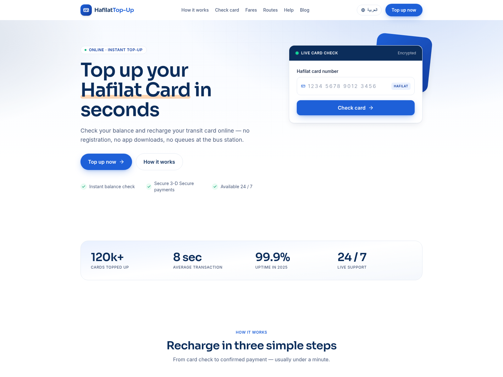 Screenshot of gethafilat.com