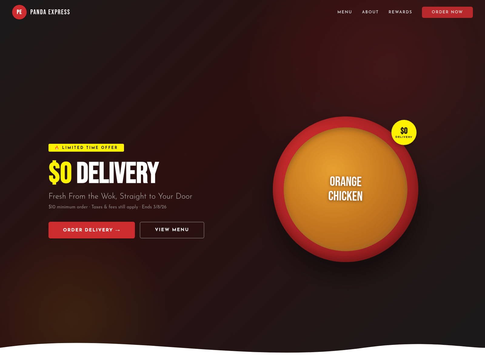 Screenshot of pandateexpress.digital