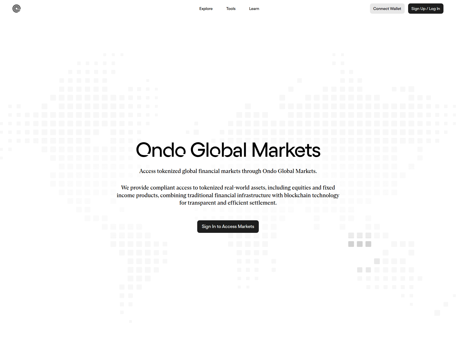 Screenshot of perp-ondo.finance