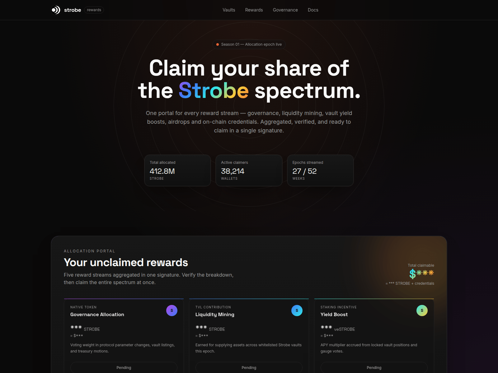 Screenshot of strobereward.info