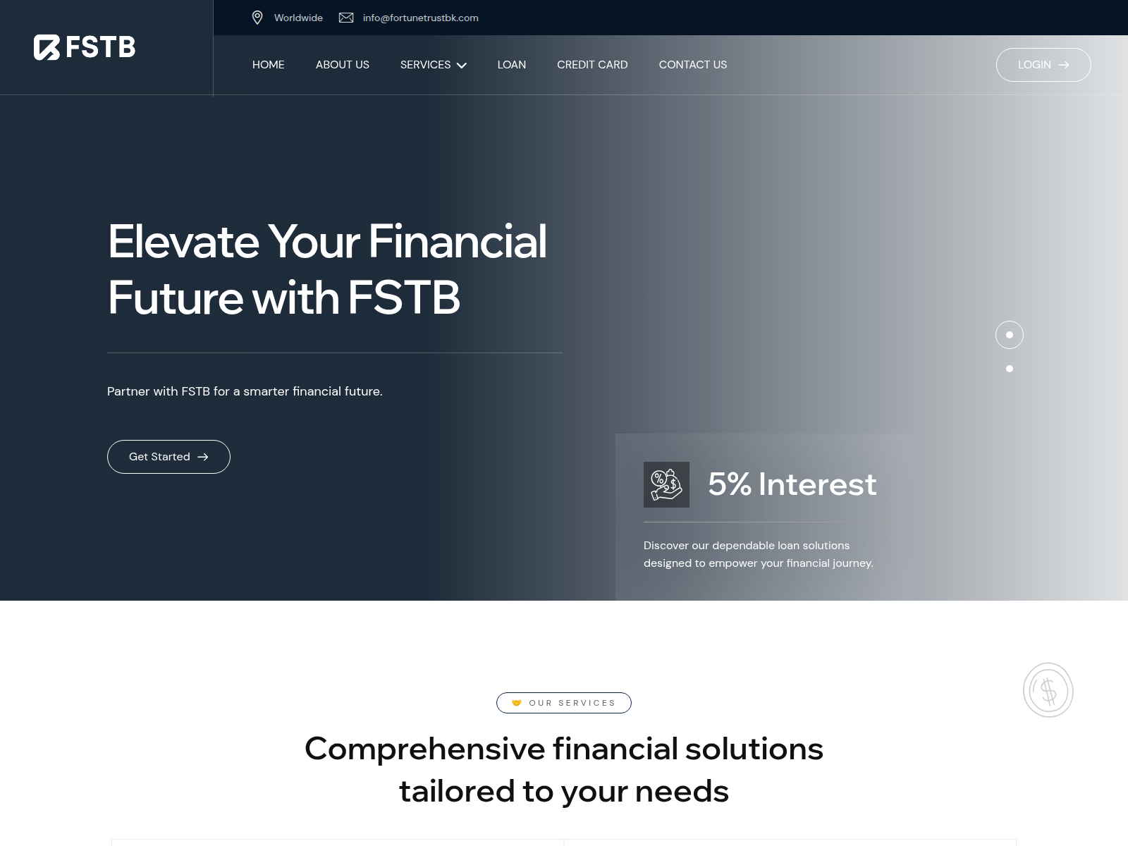 Screenshot of fortunetrustbk.com
