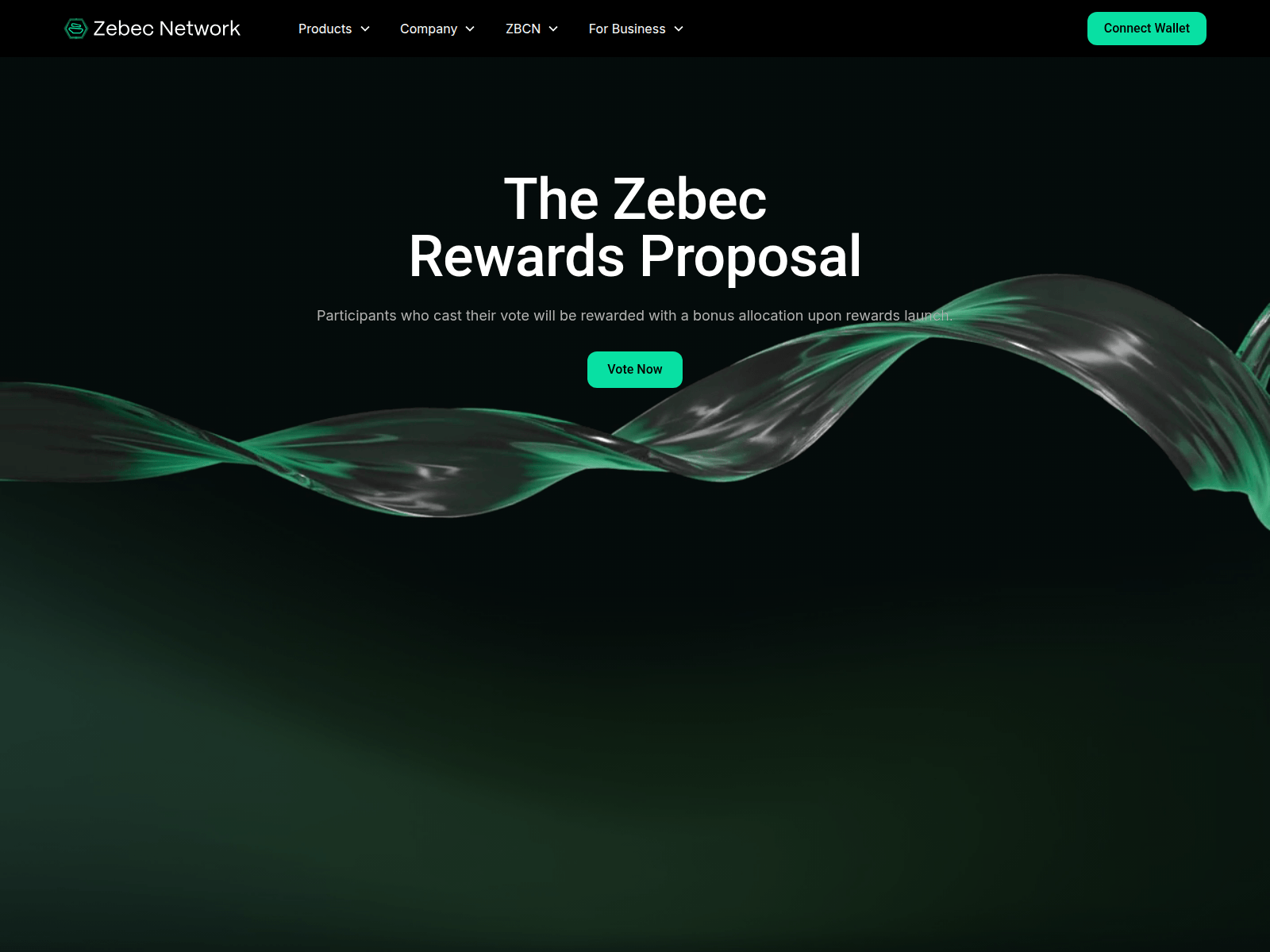 Screenshot of vote-zebec.network
