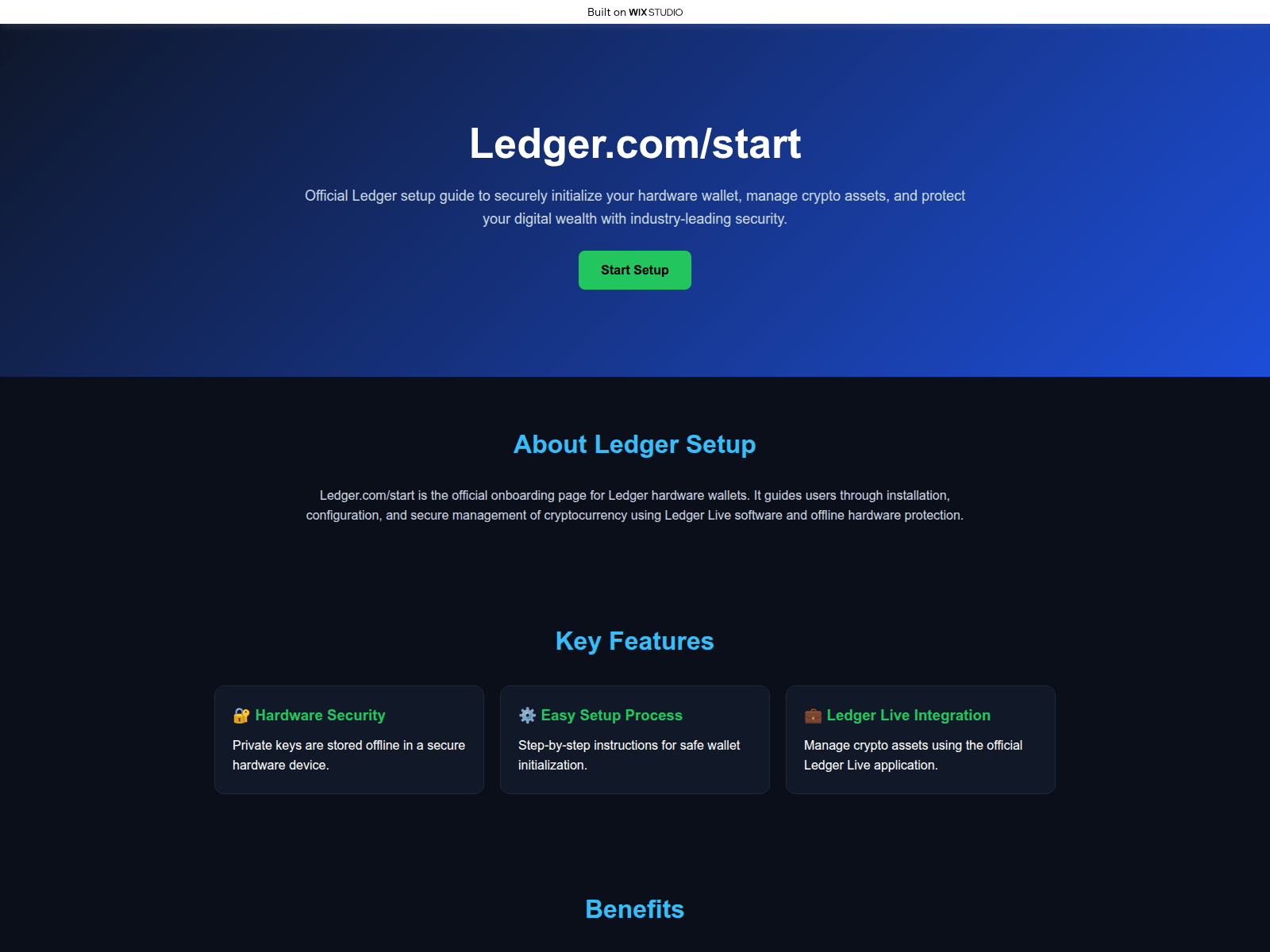 Screenshot of startcom-newledgr.wixstudio.com
