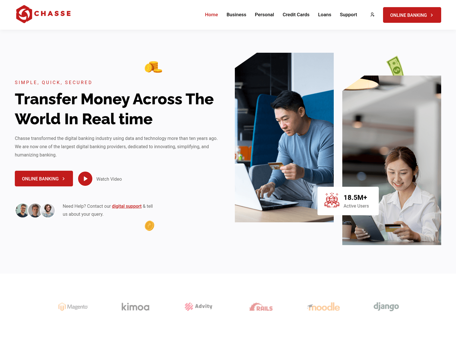 Screenshot of chassebk.com