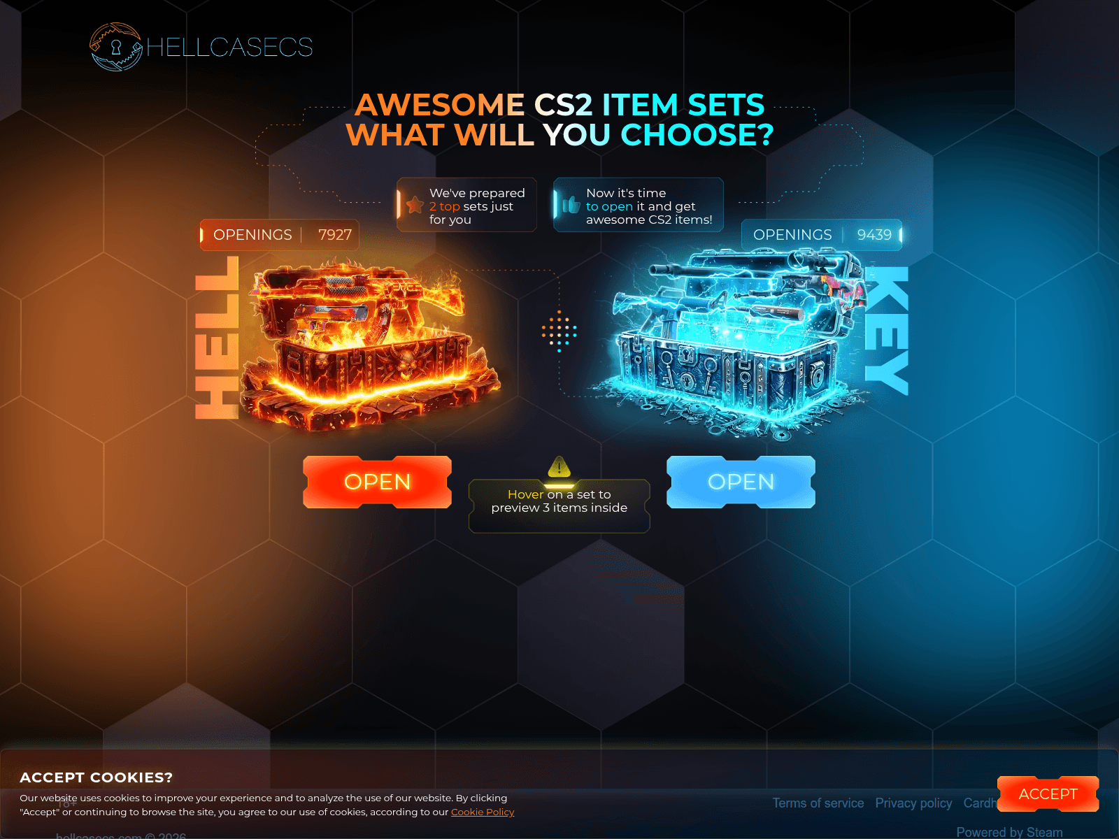 Screenshot of hellcasecs.com