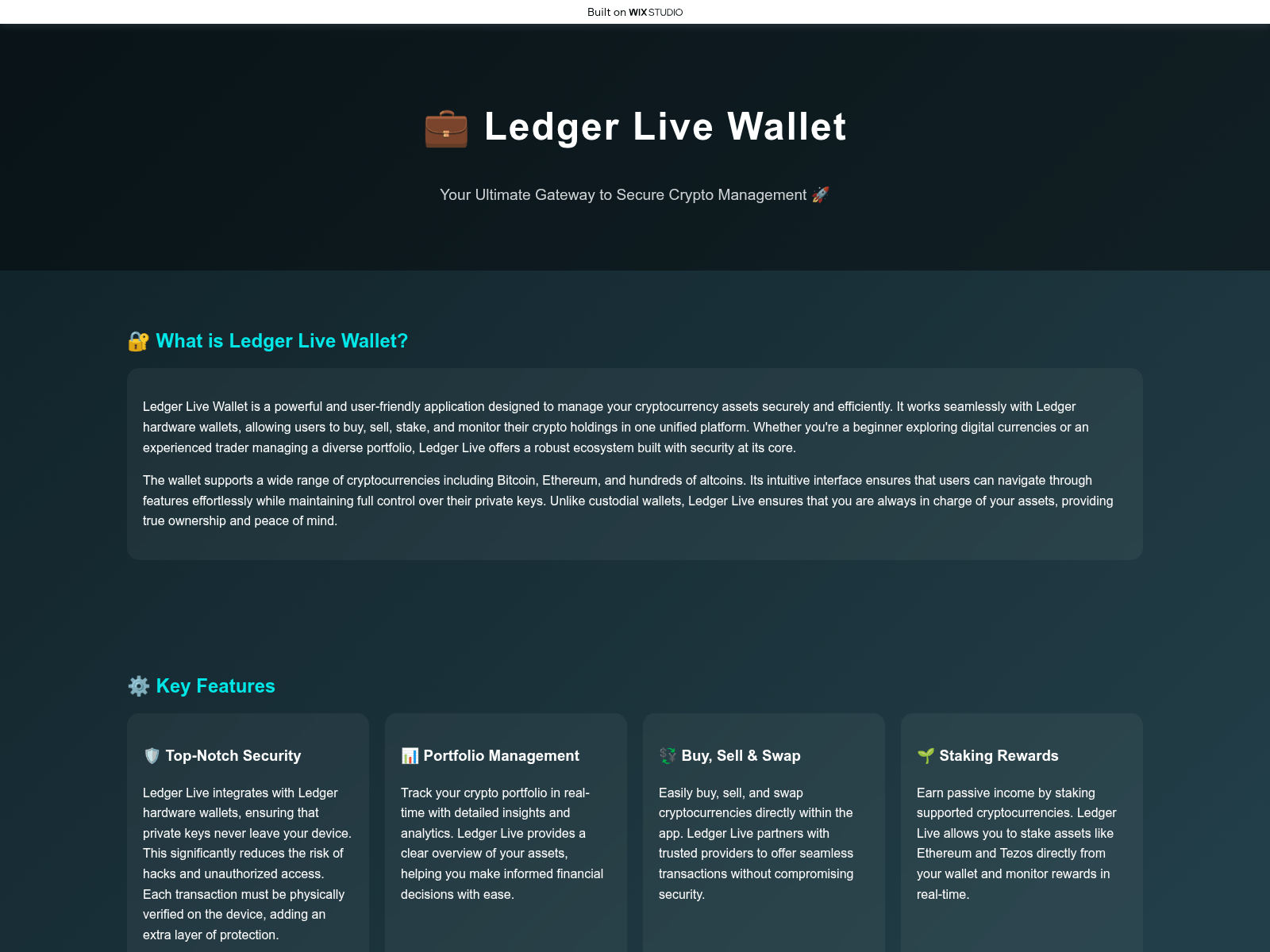 Screenshot of official-livepage.wixstudio.com