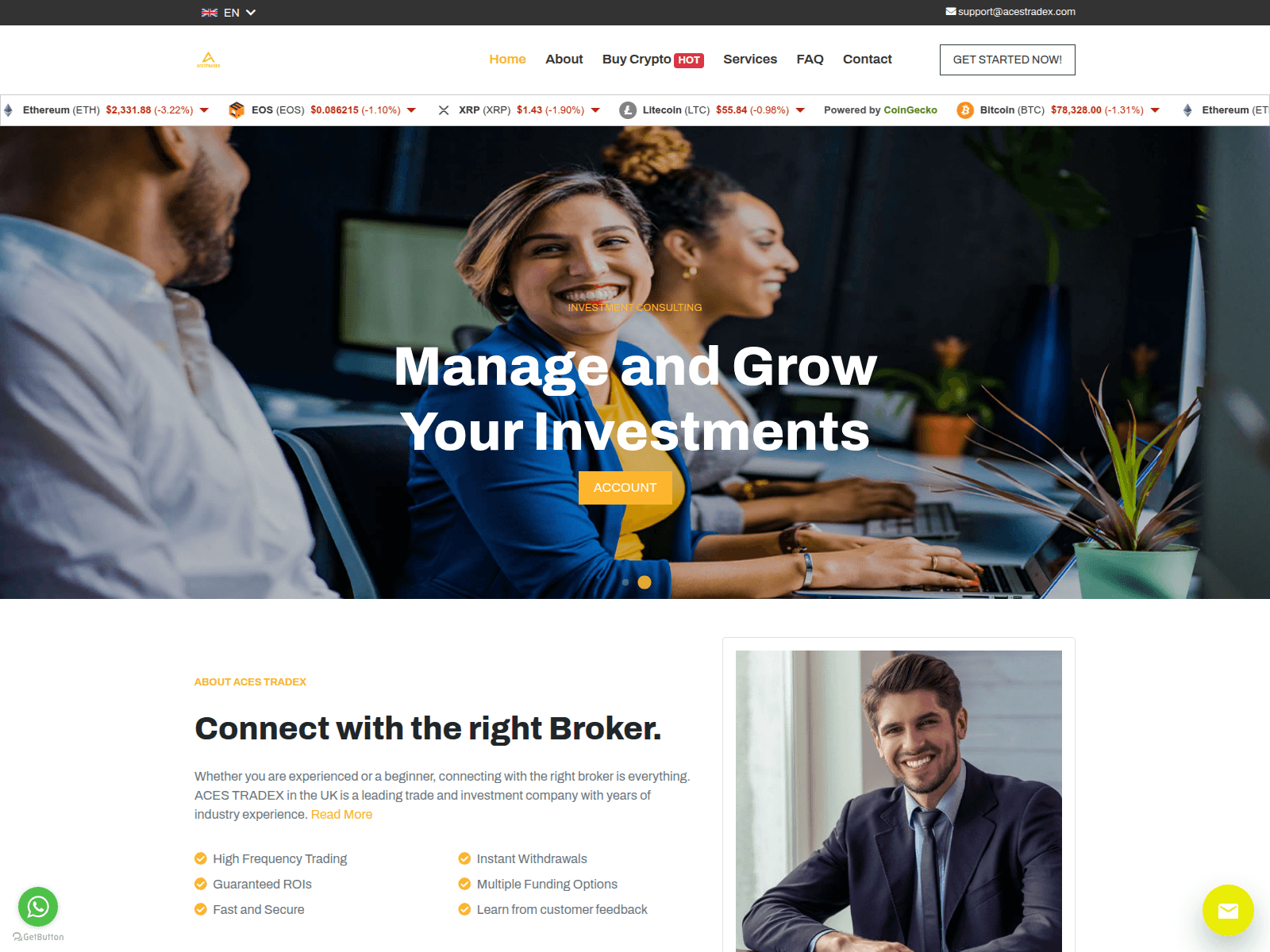 Screenshot of acestradex.com