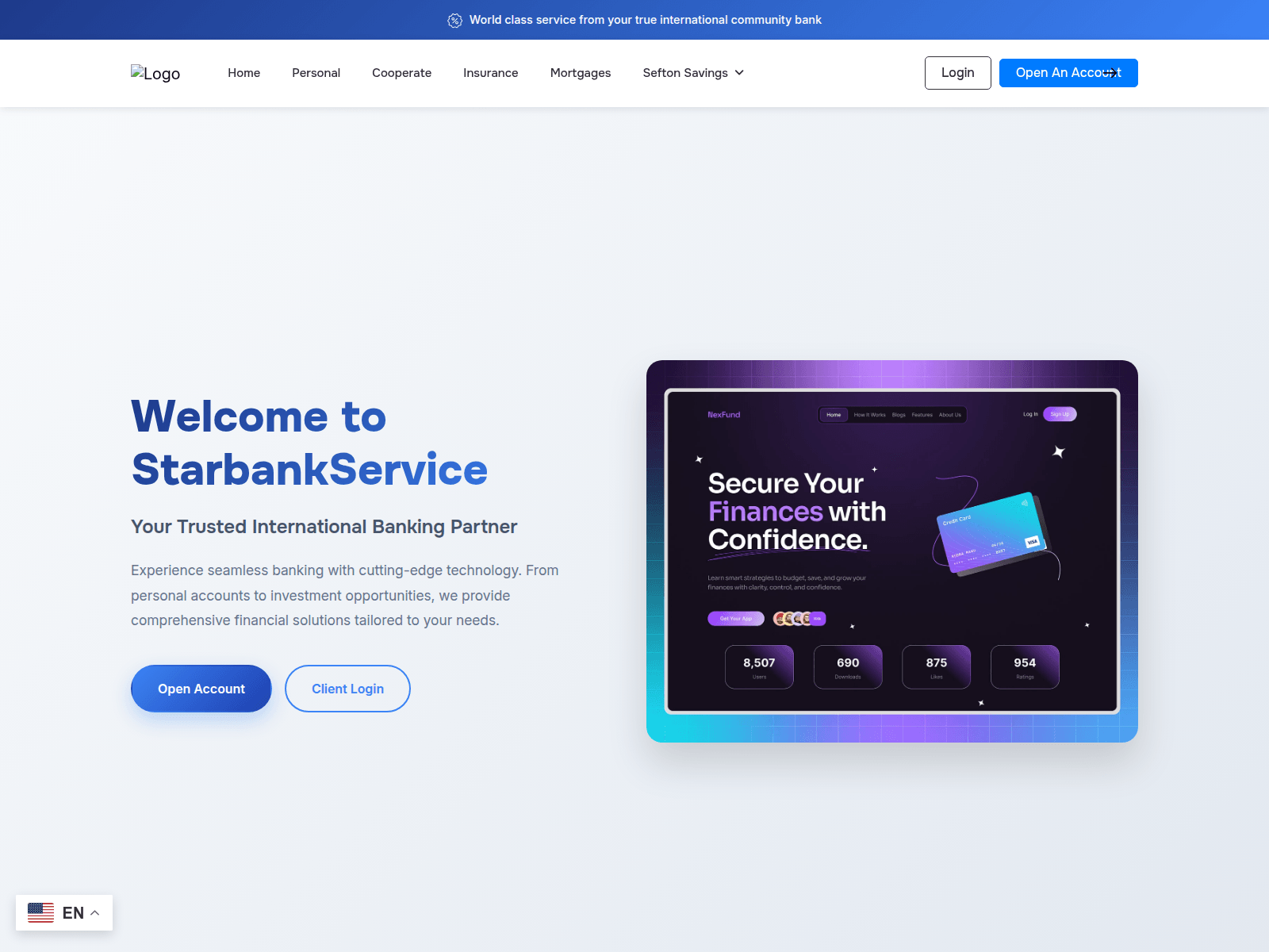 Screenshot of starbankservice.top