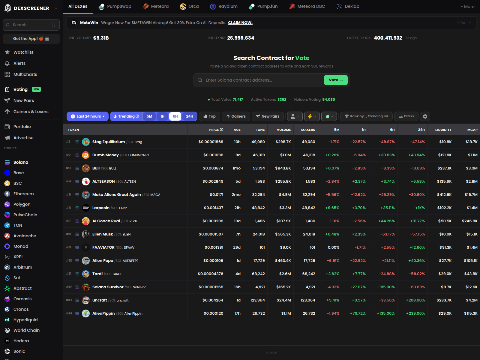 Screenshot of ranks-dexscreener.com