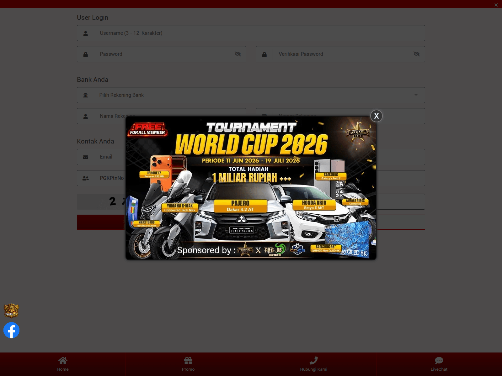 Screenshot of terbang.tante-gacor.vip