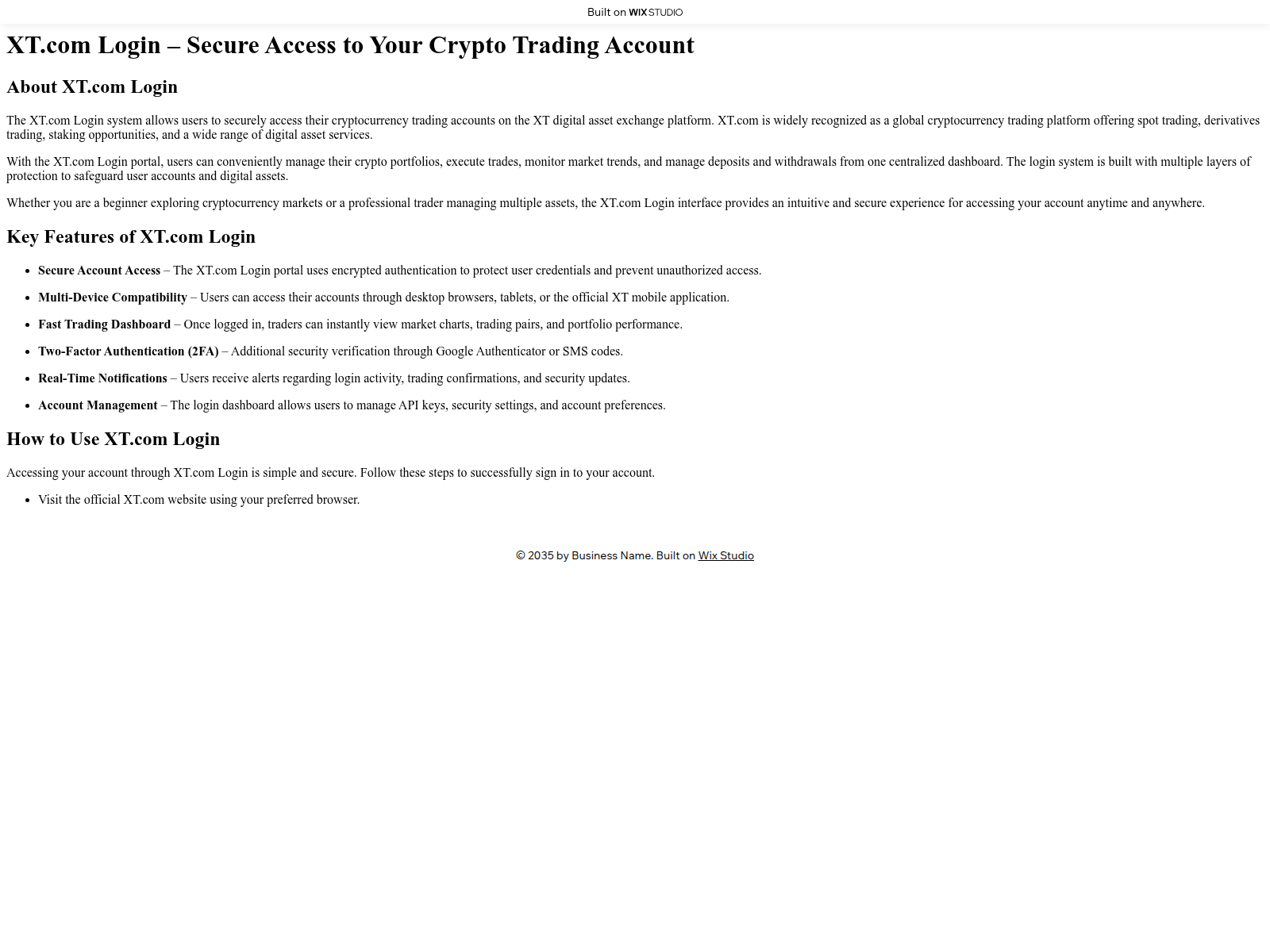 Screenshot of xtxcom.wixstudio.com