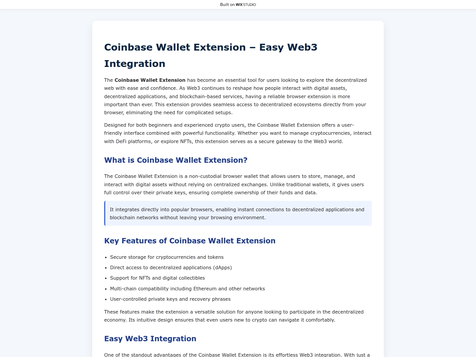 Screenshot of extension-koinext.wixstudio.com