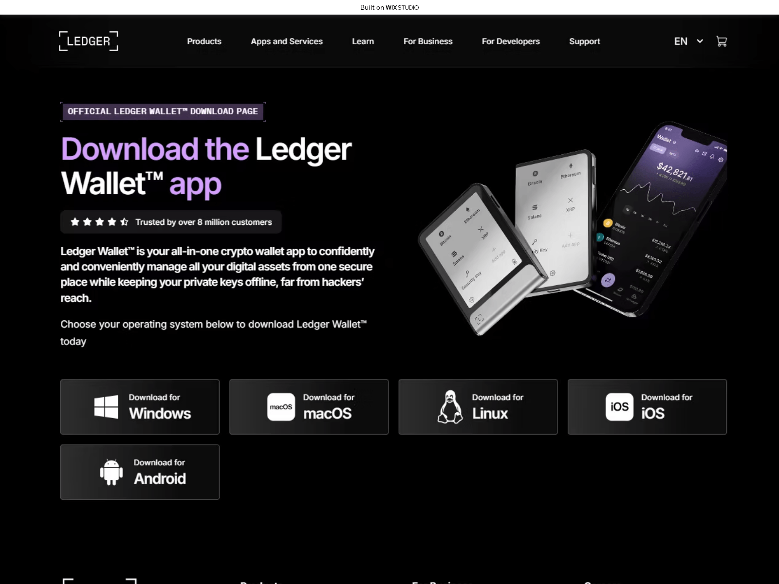 Screenshot of leddge-comstarts.wixstudio.com