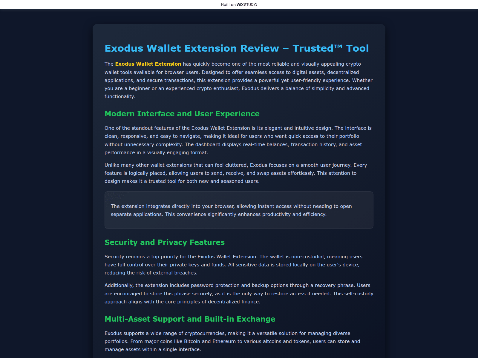 Screenshot of en-xodus.wixstudio.com