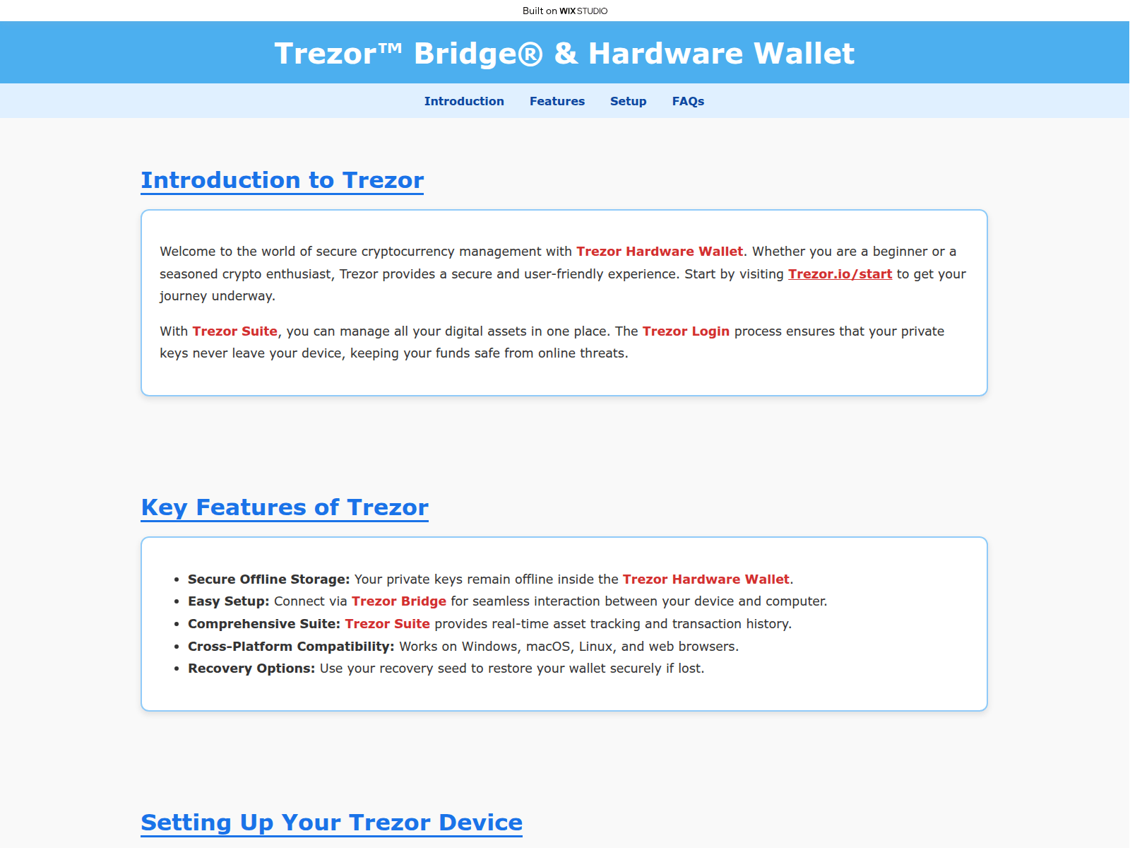 Screenshot of bridge-trasr.wixstudio.com