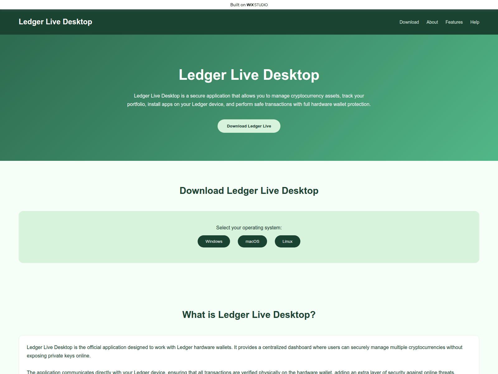 Screenshot of window-desktop.wixstudio.com