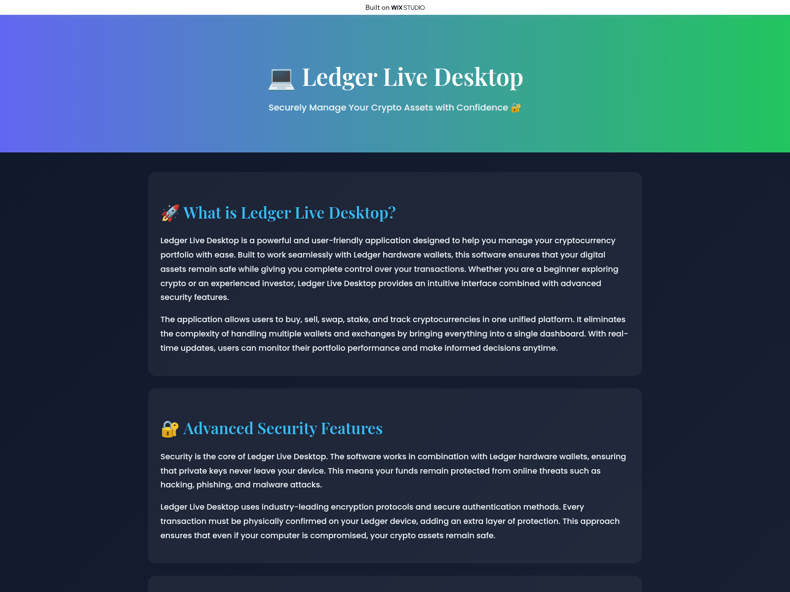 Screenshot of explored-desktops.wixstudio.com