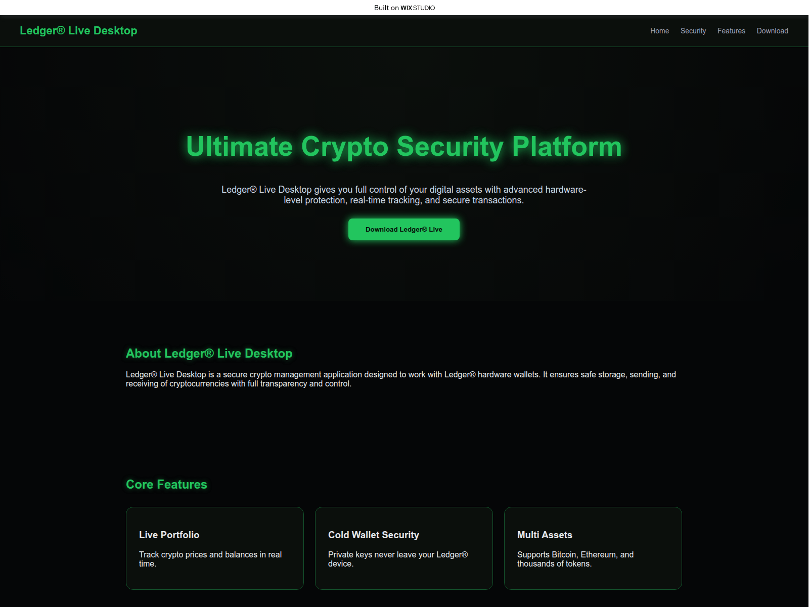 Screenshot of coming-desktop.wixstudio.com