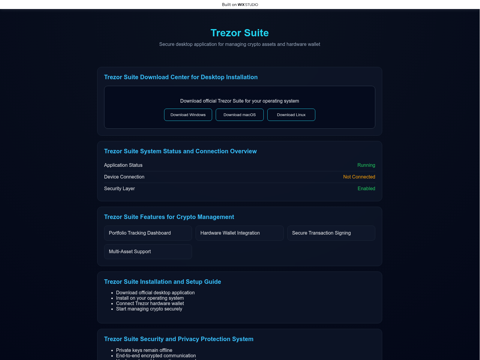 Screenshot of appsuit-trexertrezo.wixstudio.com