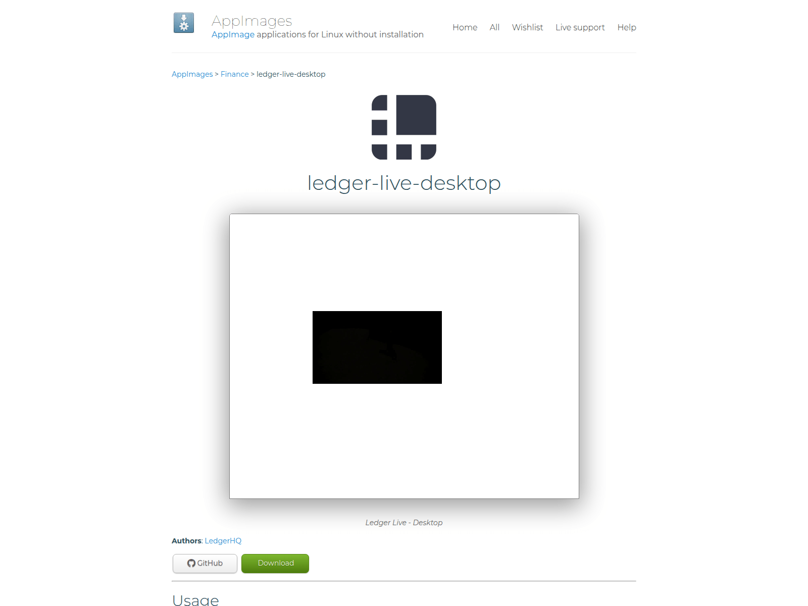 Screenshot of appimage.github.io