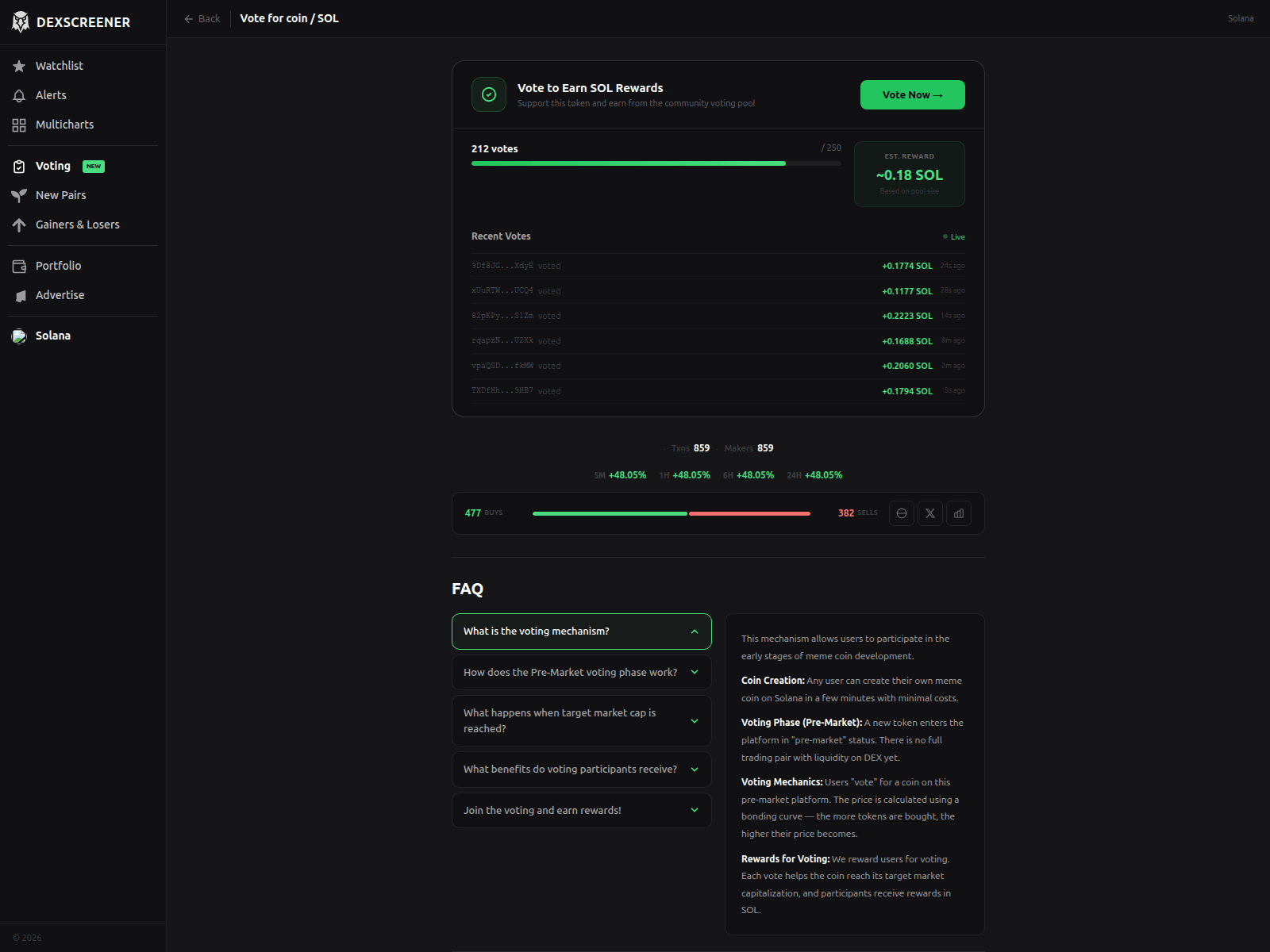 Screenshot of vote.dev-pump.fun