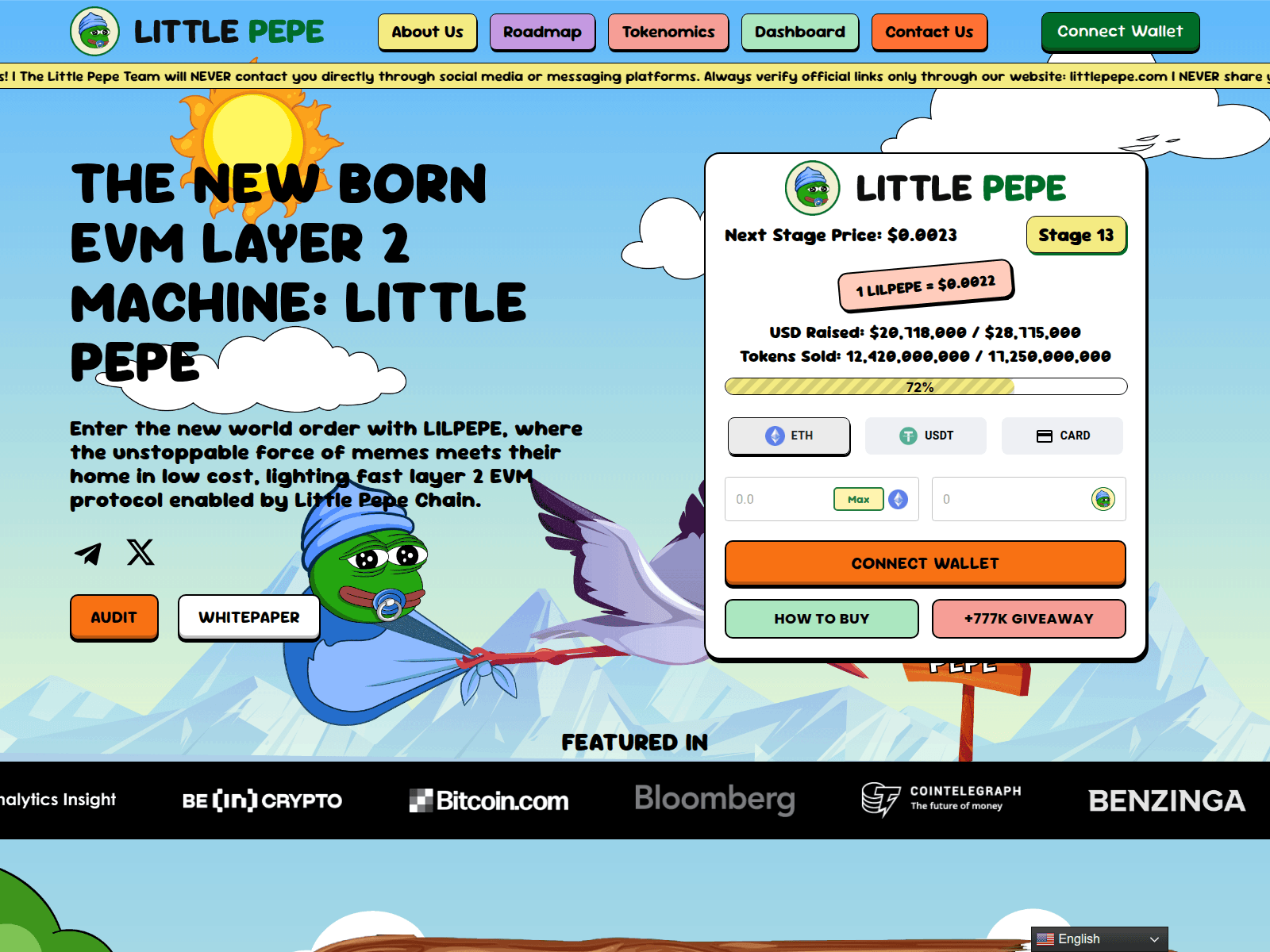 Screenshot of littlepepetoken.net