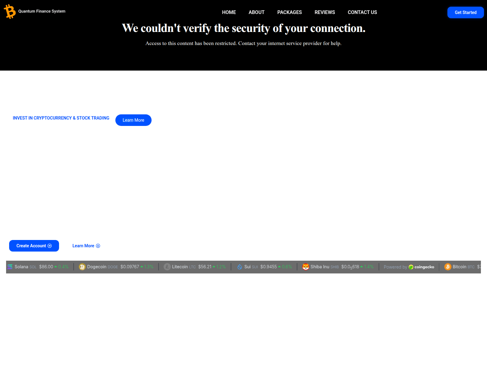 Screenshot of quantumfinancesystems.com