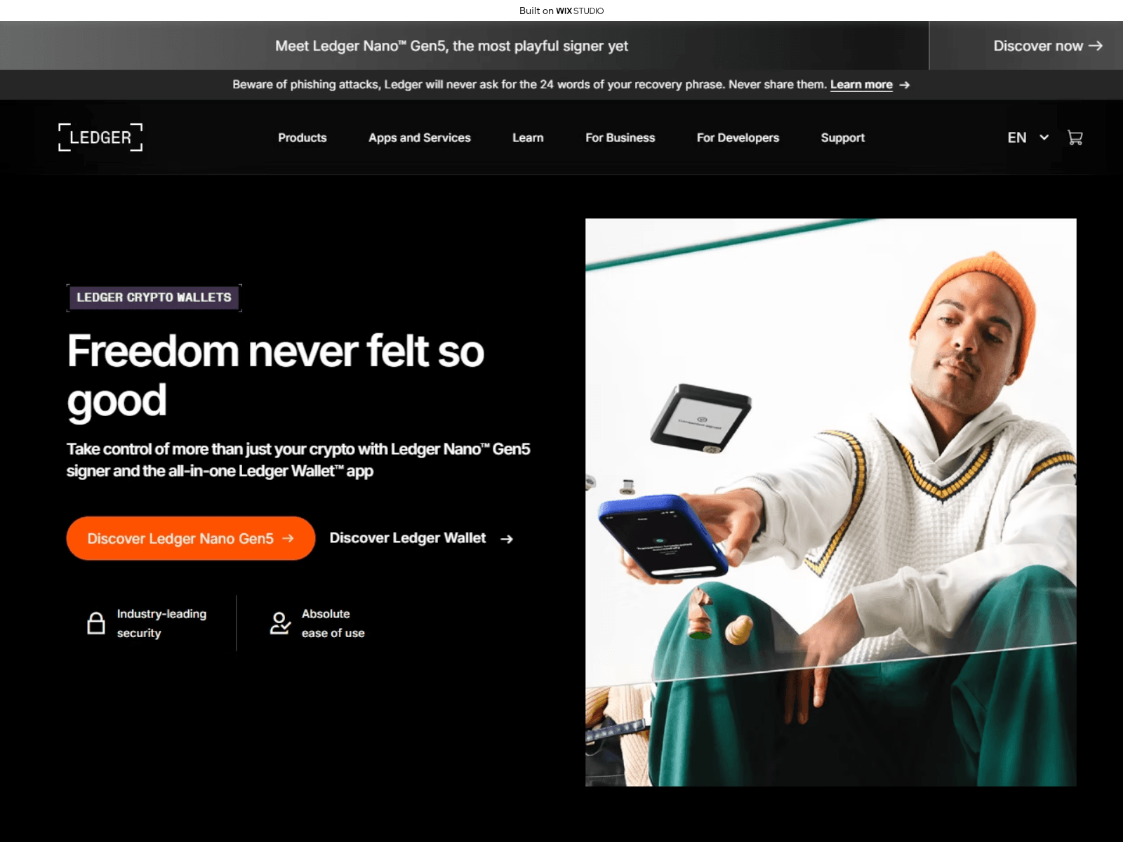 Screenshot of ledgrocom-startapps.wixstudio.com
