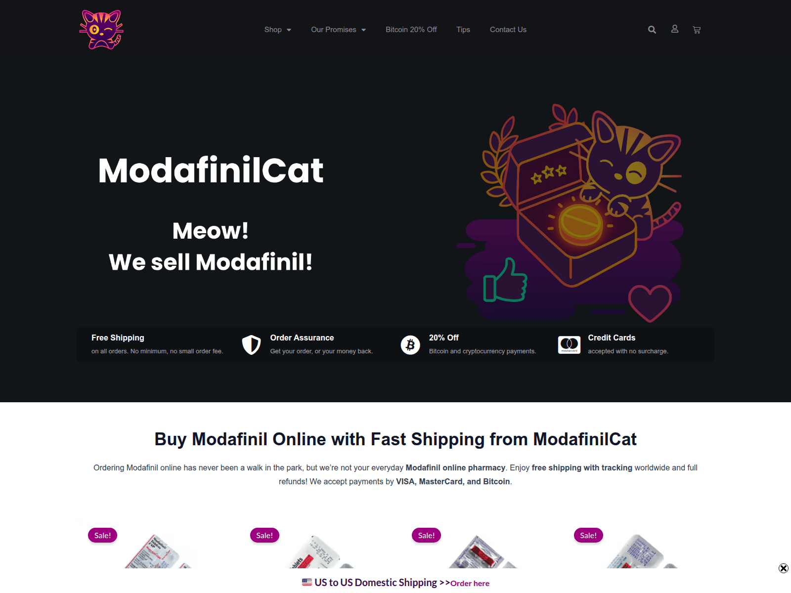 Screenshot of modafinilcat.com