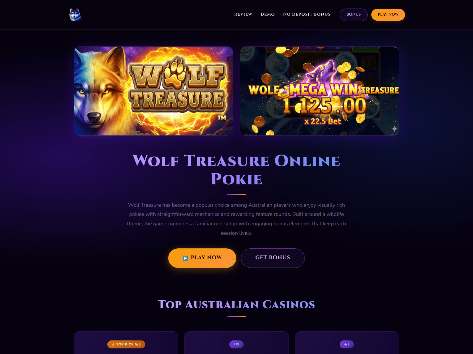 Screenshot of wolf-treasures.com