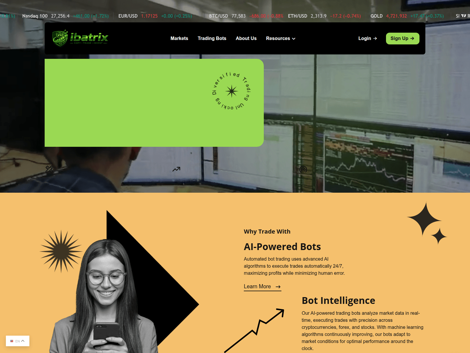 Screenshot of ibatrixio.com