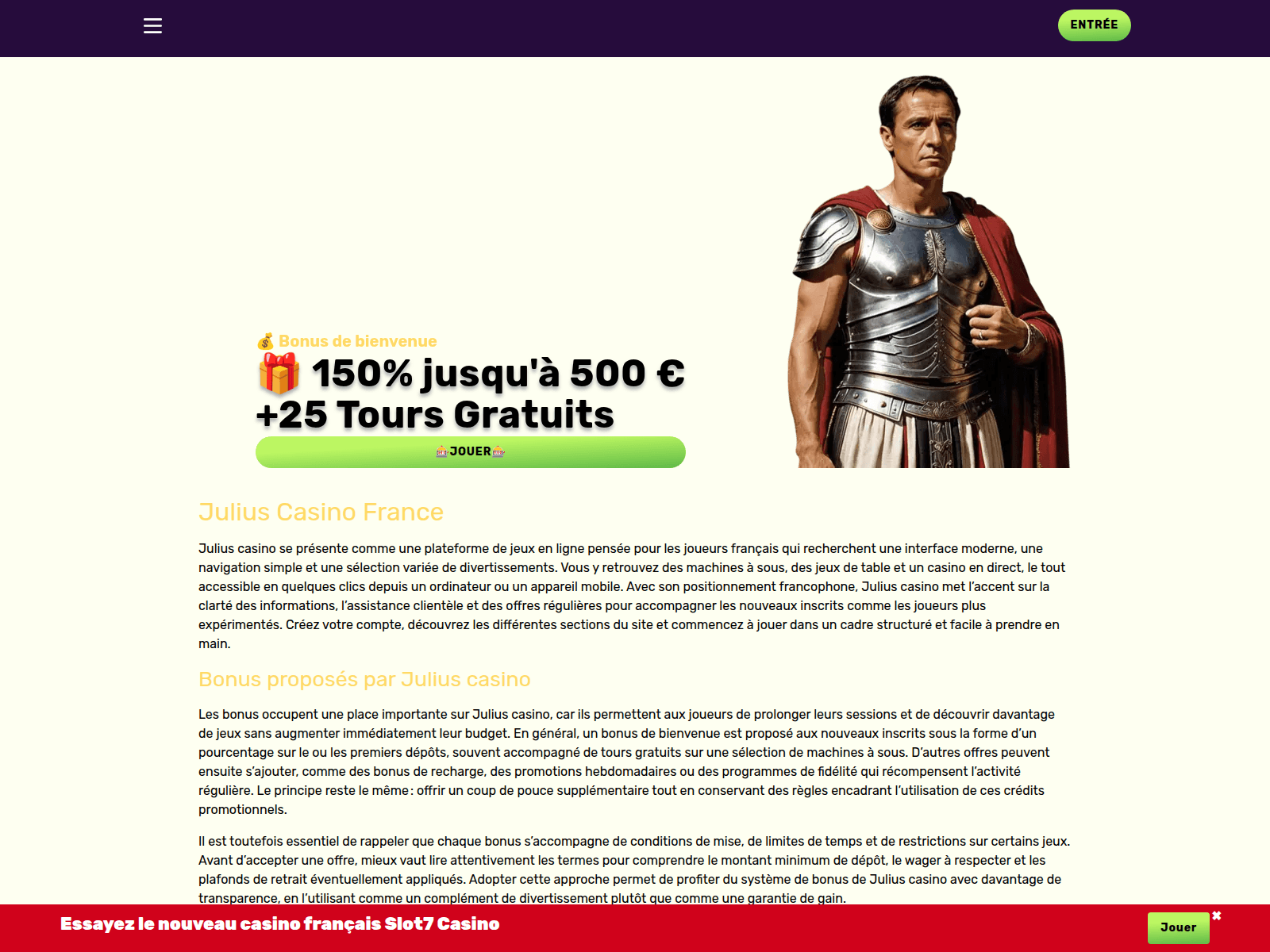 Screenshot of casino-julius-france.com