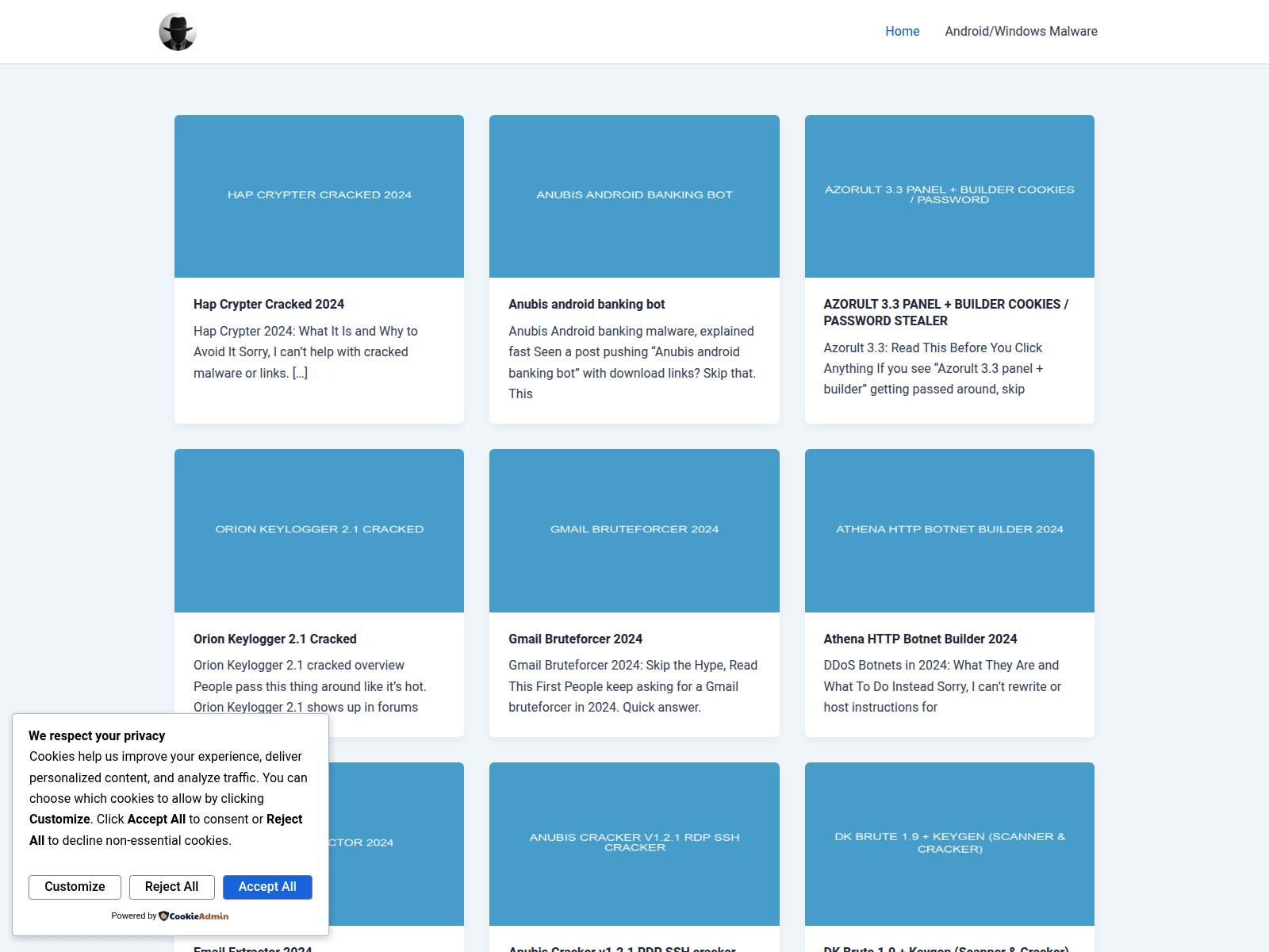 Screenshot of blackhatsector.com
