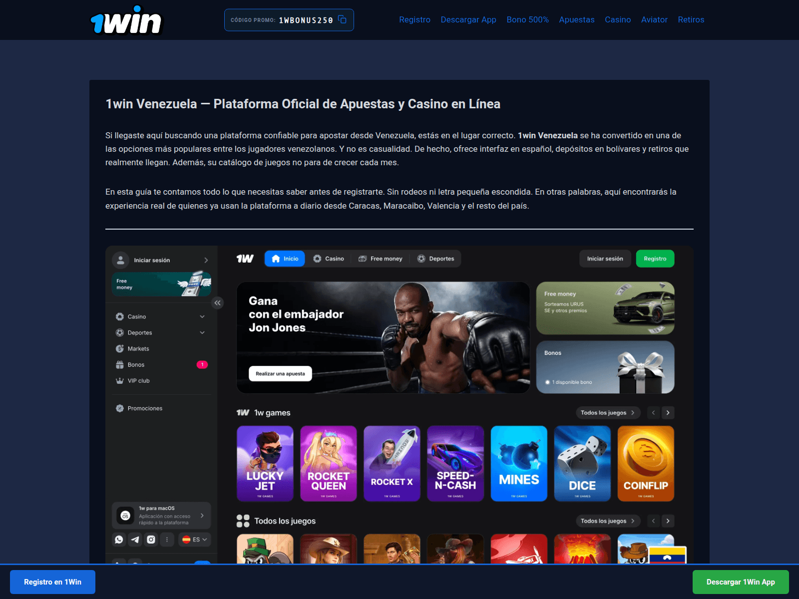 Screenshot of 1win-app-venezuela.com